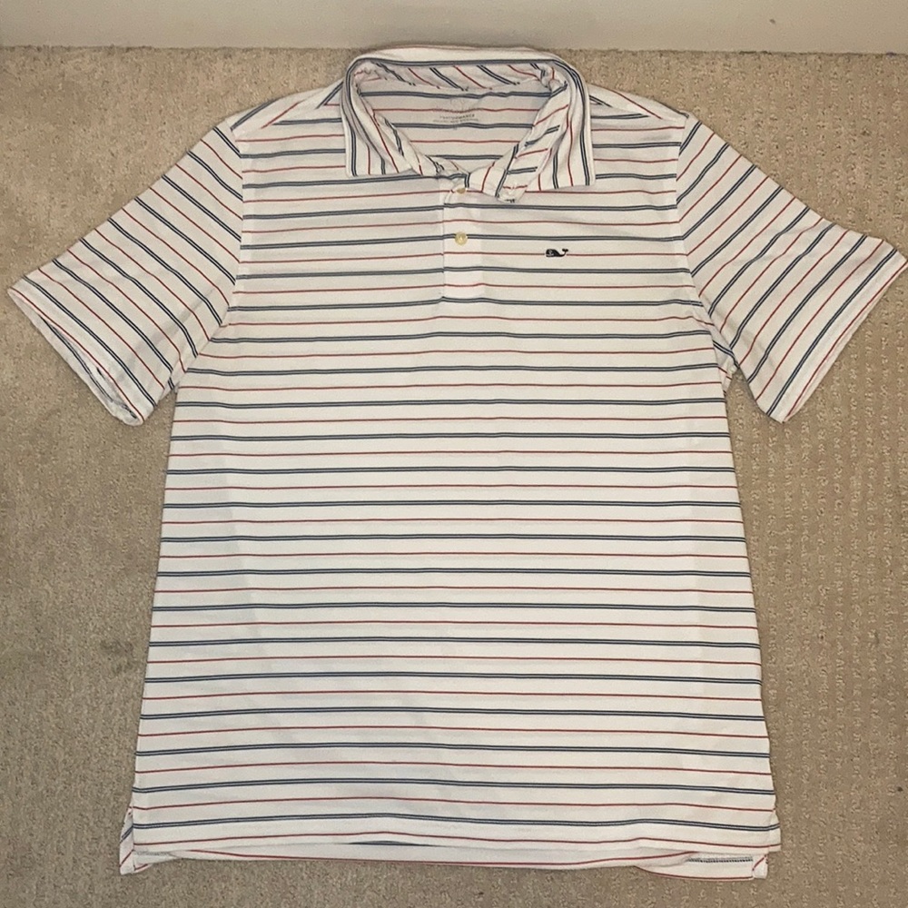White & Blue & Red Vineyard Vines Shirt